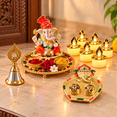 Premium Ganesh Aarti Set – 4 Piece