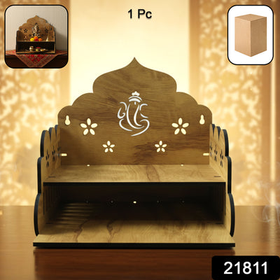 Wooden Temple Style Home Mandir Stand For Pooja