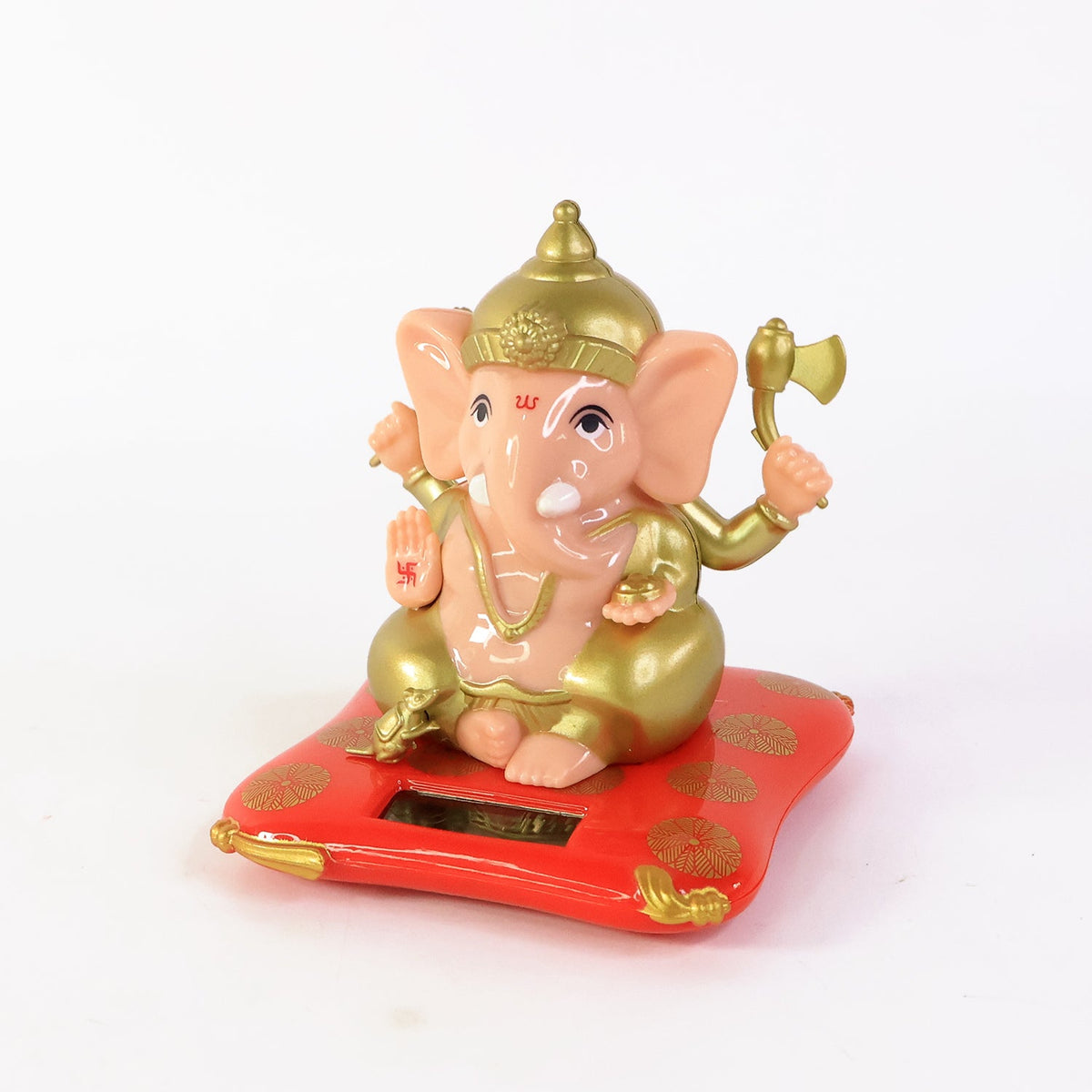 Decorative Medium Lord Ganesh Idol Decorative Statue With Solar-powered Base (1 Pc) Detail - Ganesha Auspicious Glow Set
