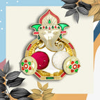 Ganesh Design Decorative Kumkum Box - (1 Pc)
