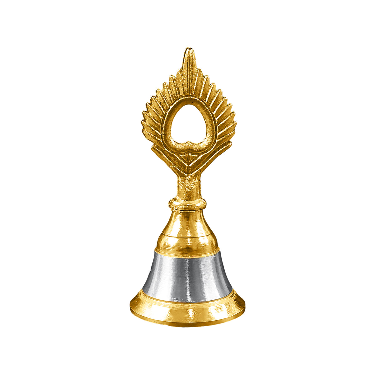 Brass And Steel Temple Ghanti (Pooja Bell)  Decorative Spiritual Accessory
