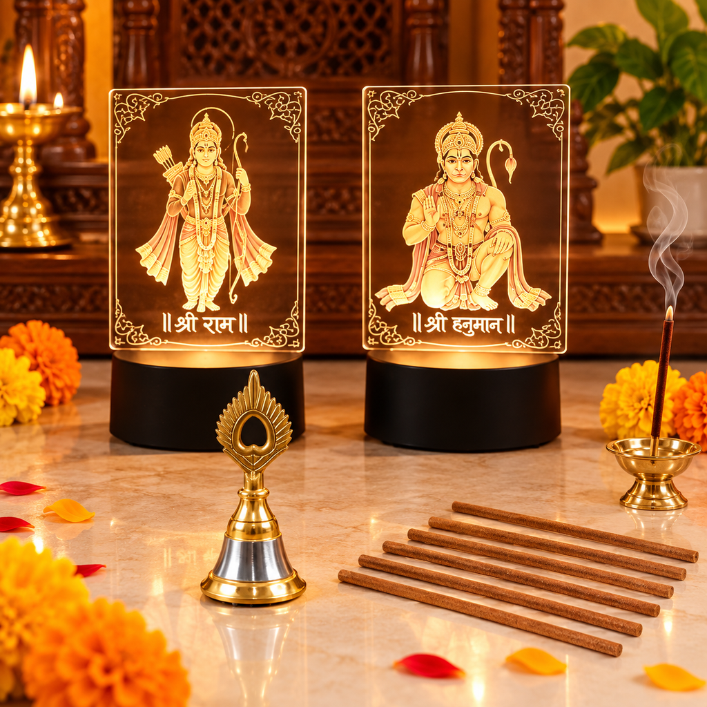 Ram–Hanuman Bhakti Set – 4 Piece