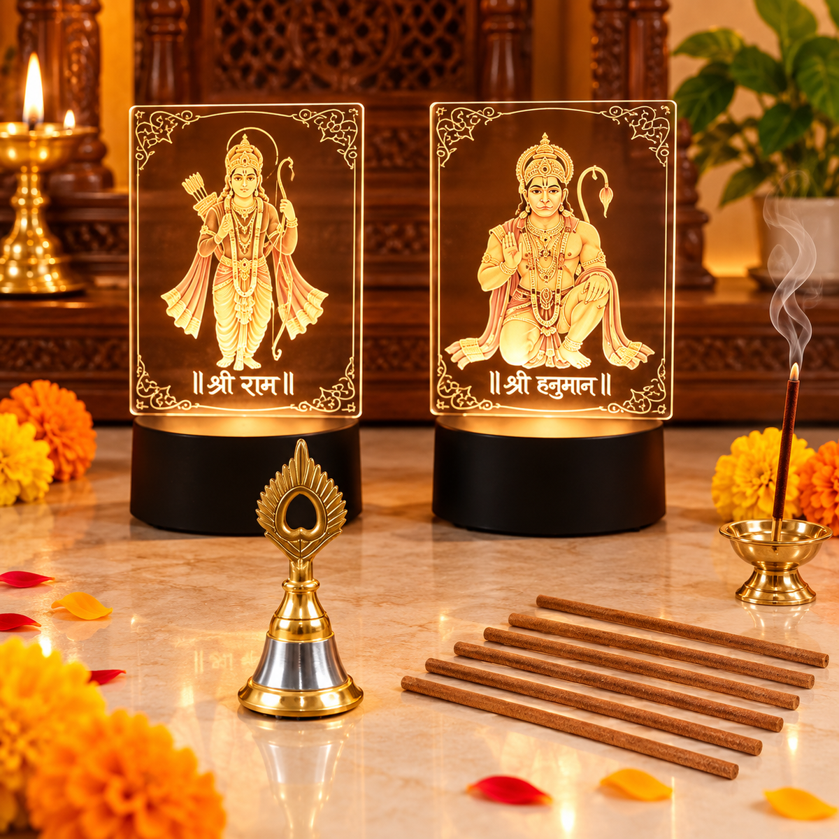 Ram–Hanuman Bhakti Set – 4 Piece