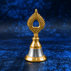 Brass and Steel Temple Ghanti included in Complete Home Mandir Starter Set – View 2