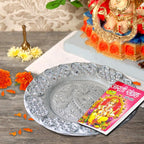 Silver-Plated Swastik Pooja Thali Set – Glossy Puja Thali Detail - Swastik Puja Thali & Kankavati Set