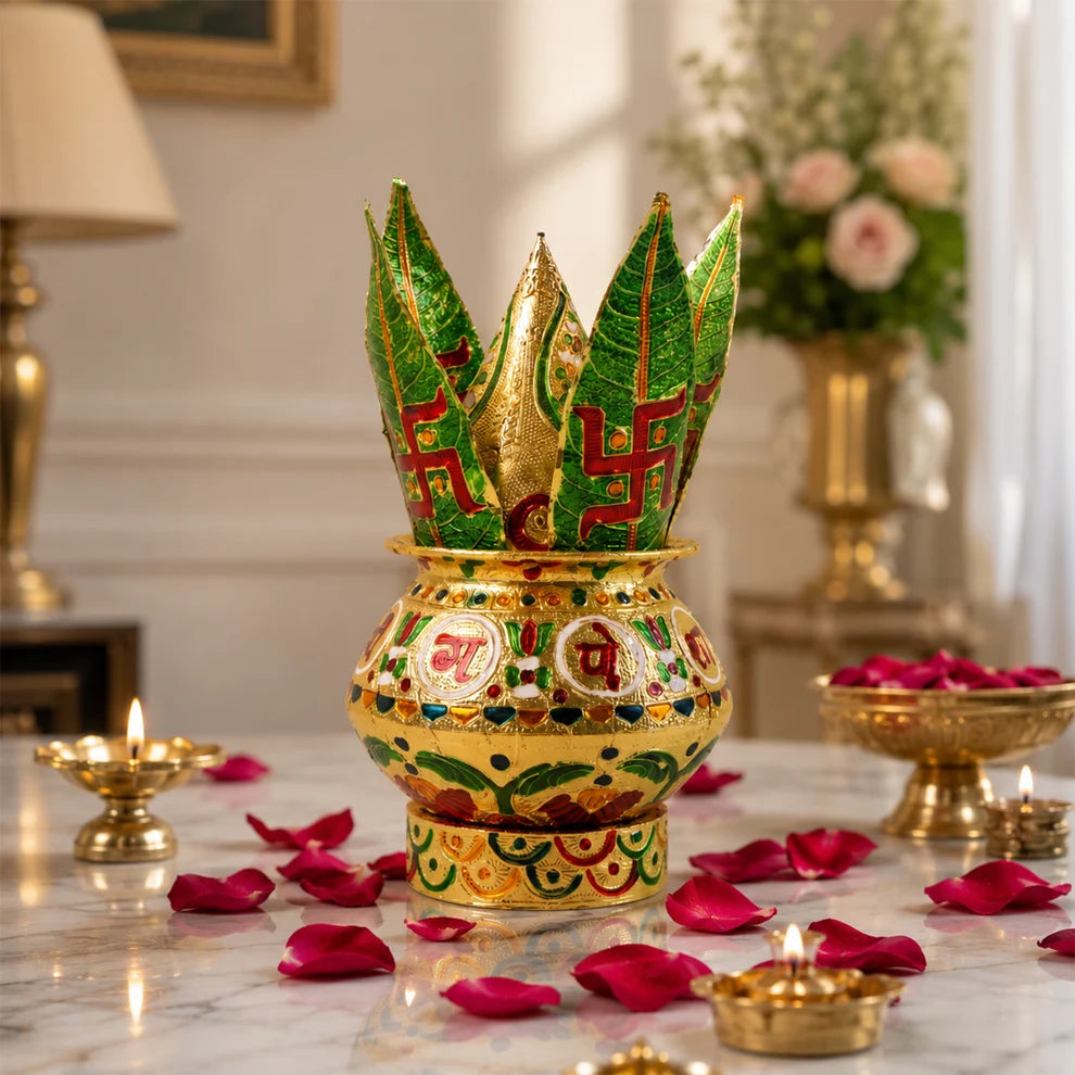 Traditional Decorative Pooja Kalash (1 Set)