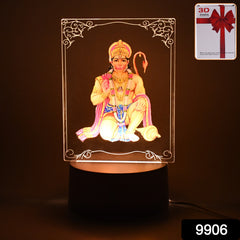 3D Lord Hanuman Illuminated Frame - View 1