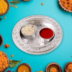 Round Shape Special Puja Thali Kumkum Thali Holder (1 Pc  Small)