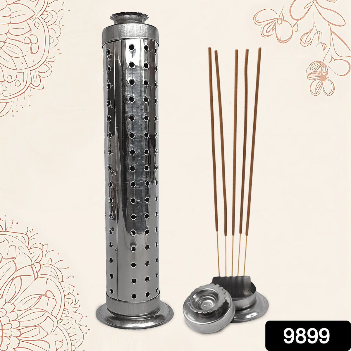 Stainless Steel Agarbatti Stand For Puja (1 Pc) Component