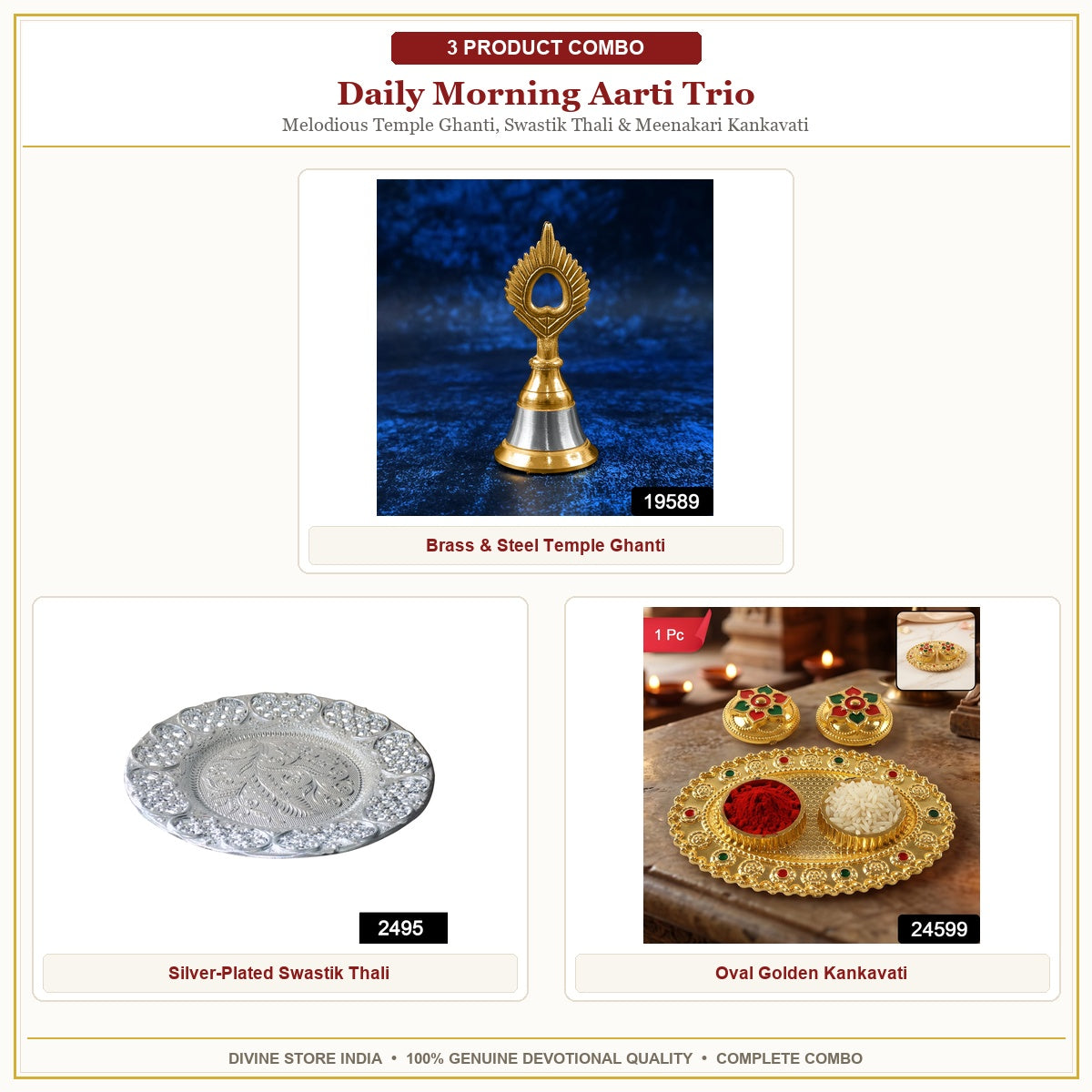 Daily Morning Aarti Trio Hero Collage