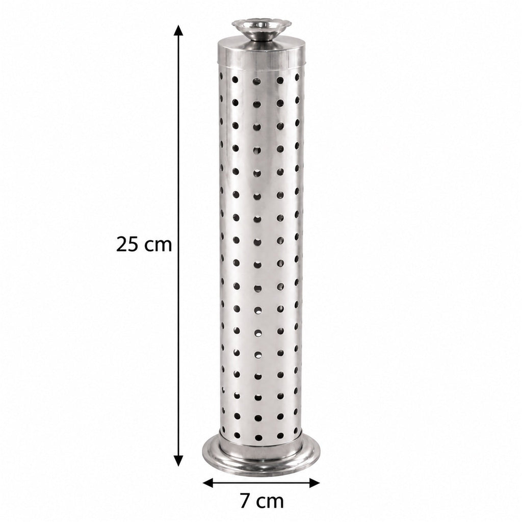 Stainless Steel Covered Agarbatti Incense Stick Holder Stand (1 Pc)