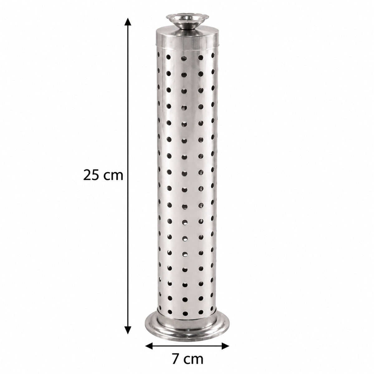 Stainless Steel Covered Agarbatti Incense Stick Holder Stand (1 Pc)
