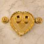 Heart Shaped Kankavati Kumkum Holder For Puja And Tilak Rituals (1 Pc)
