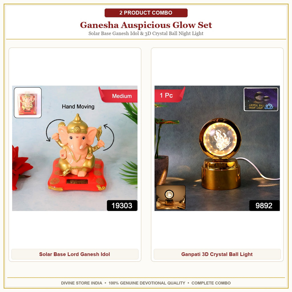 Ganesha Auspicious Glow Set Hero Collage