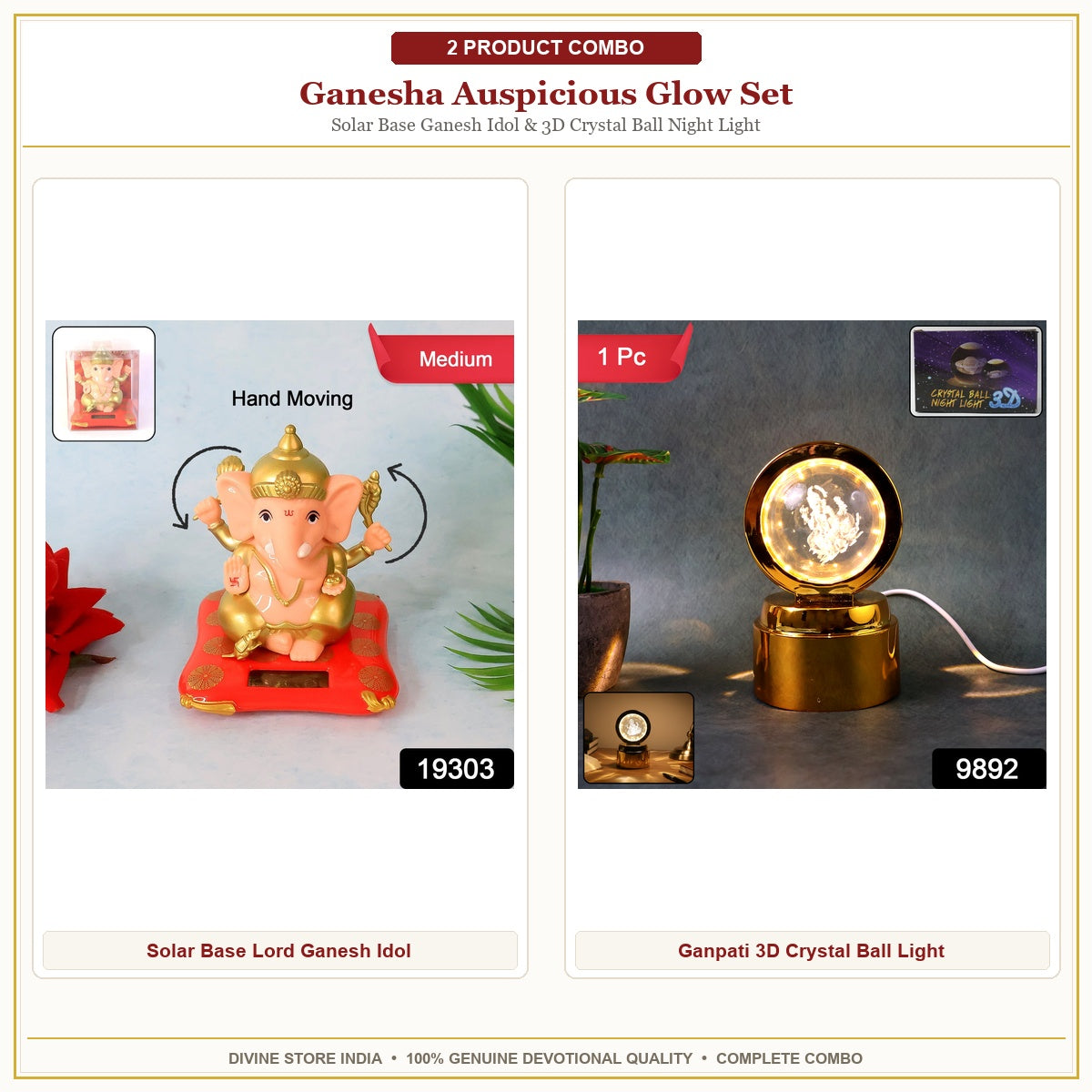 Ganesha Auspicious Glow Set Hero Collage