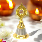 Brass And Steel Temple Ghanti (Pooja Bell)  Decorative Spiritual Accessory
